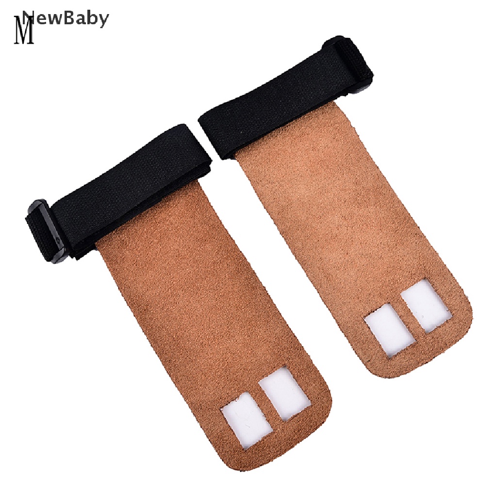 NewBaby 1 pair Grips crossfit gymnastics hand grip guard palm protectors glove Brown ID