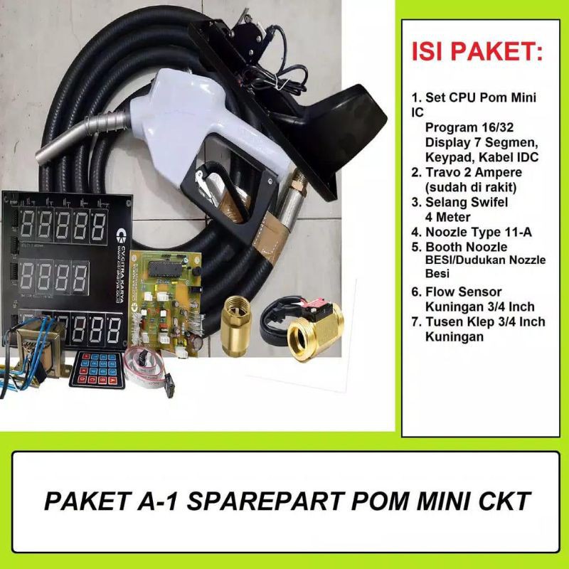 Paket Sparepart Pom Mini Flow Sensor Kuningan