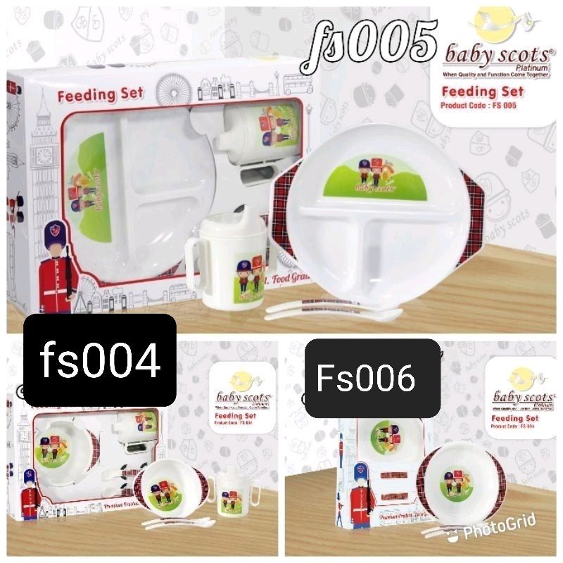 Baby scotts feeding set/perlengkapan makan bay