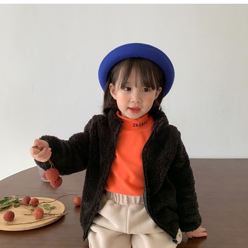 Jaket winter anak bulu kids fur jacket warm hangat cowok cewek import sora coat mantel