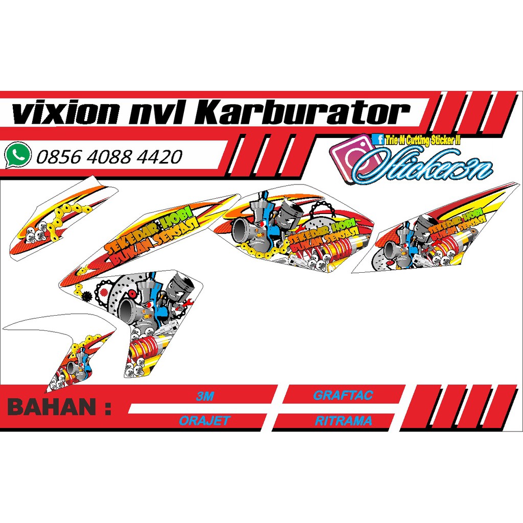 Stripping Yamaha Vixion NVL Karburator, stripping Vixion NVL modif racing bisa rubah warna dasar dan