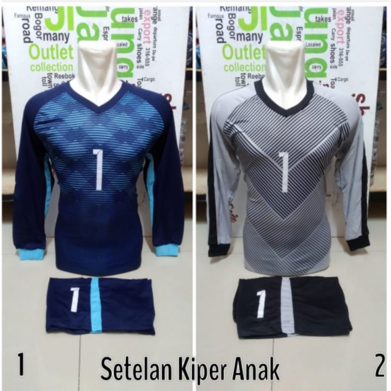 kaos kiper futsal setelan jersey bola baju olahraga