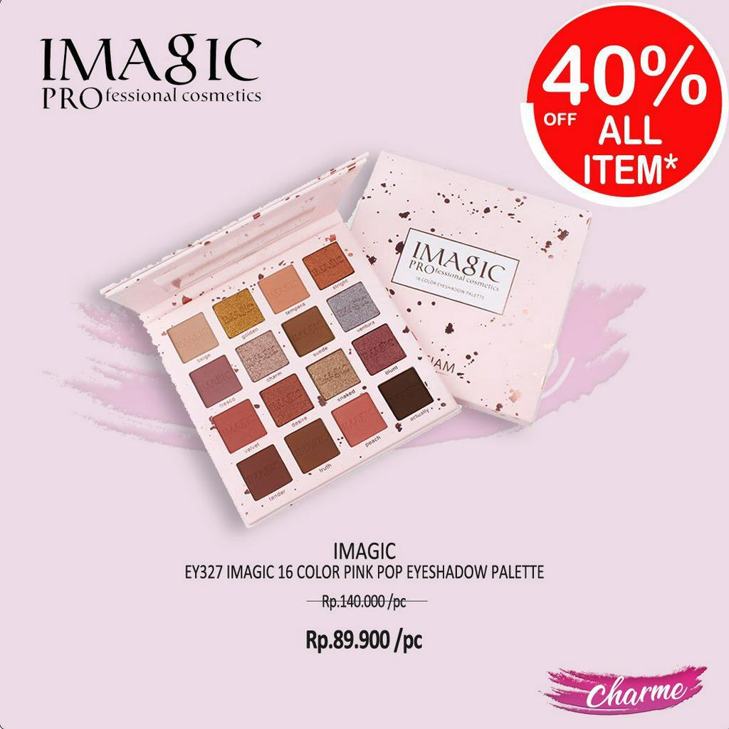 (READY &amp; ORI) IMAGIC 16 Color Pink Pop Eyeshadow Palette EY327 EY 327