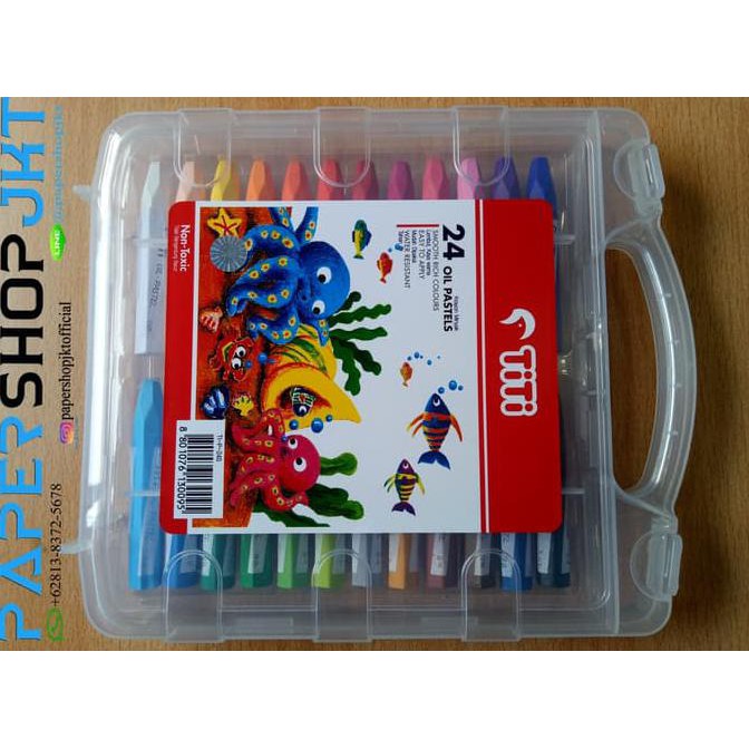 

ITERMURAHl GROSIR!!! Titi Krayon Minyak 24 Warna / Crayon 24 Colors Oil Pastels
