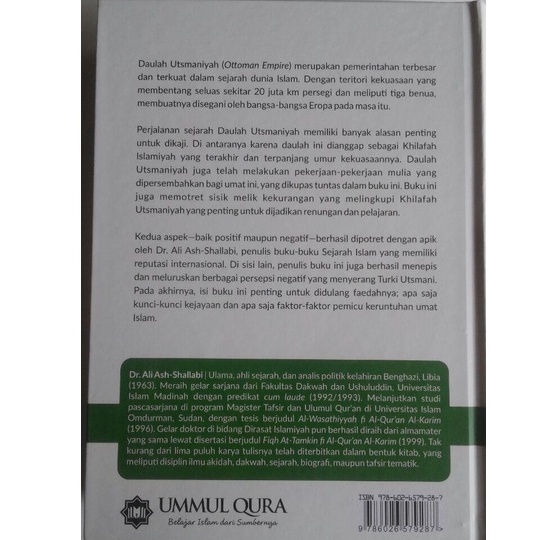 Buku Sejarah Daulah Utsmaniyah Faktor Kebangkitan &amp; Keruntuhan – Ummul Qura