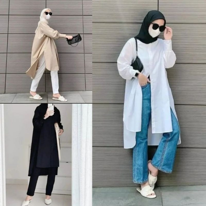 NIKITA LONG TUNIK / TUNIK TERMURAH / TUNIK KASUAL / TUNIK KEKINIAN