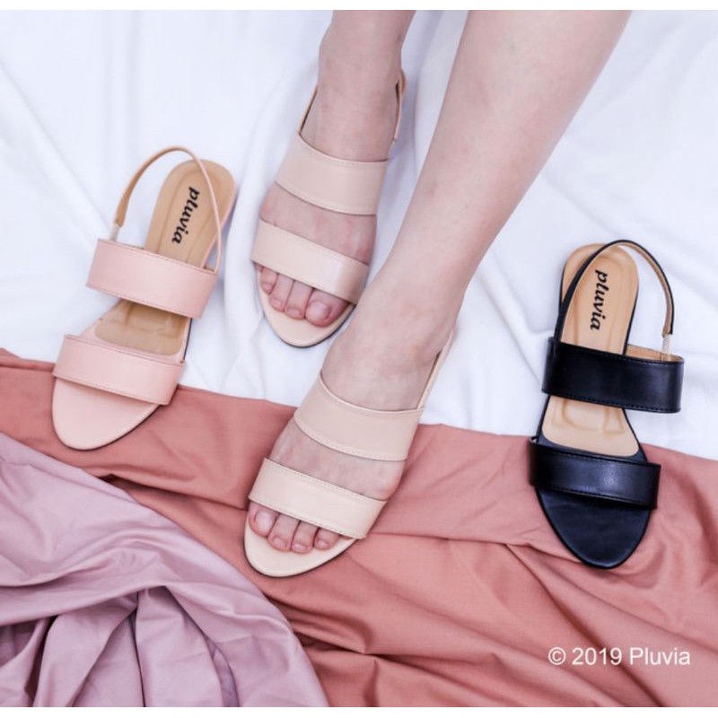 Double Strap Sandal Flat Wanita | Sandal Wanita