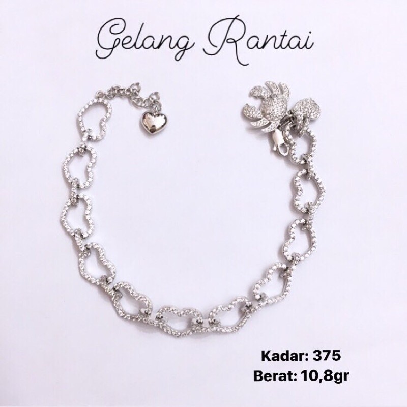 Gelang emas rantai kadar 375