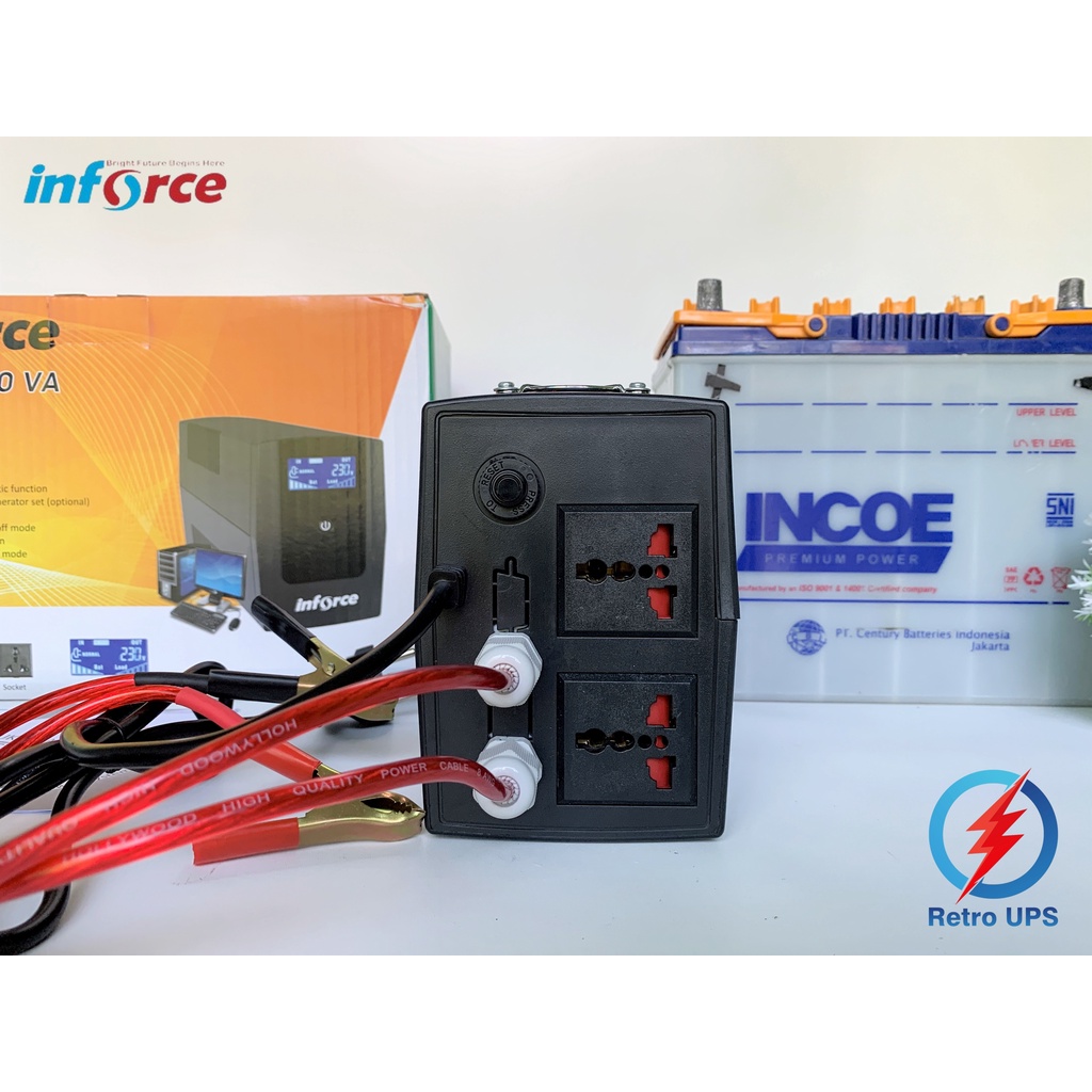 PROMO UPS Modif Modifikasi Eksternal Aki 12V Inforce 650VA BARU