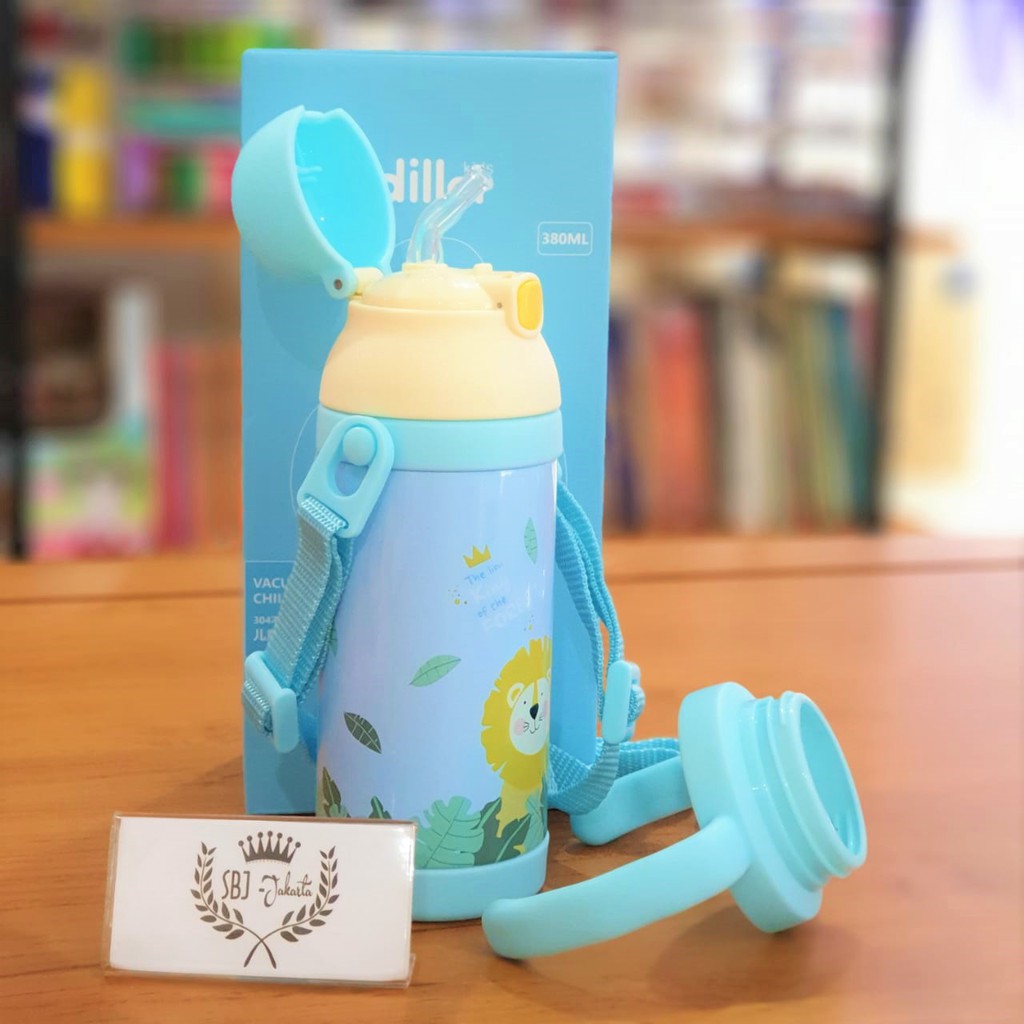 BOTOL MINUM ANAK MODEL TERMOS 304 STAINLESS diller 100% BPA FREE Dual Handle