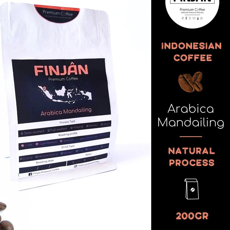 

Barang Bagus ✤ Kopi Arabika Mandailing | Natural Process 200g-500g | Finjan Premiun Coffee'