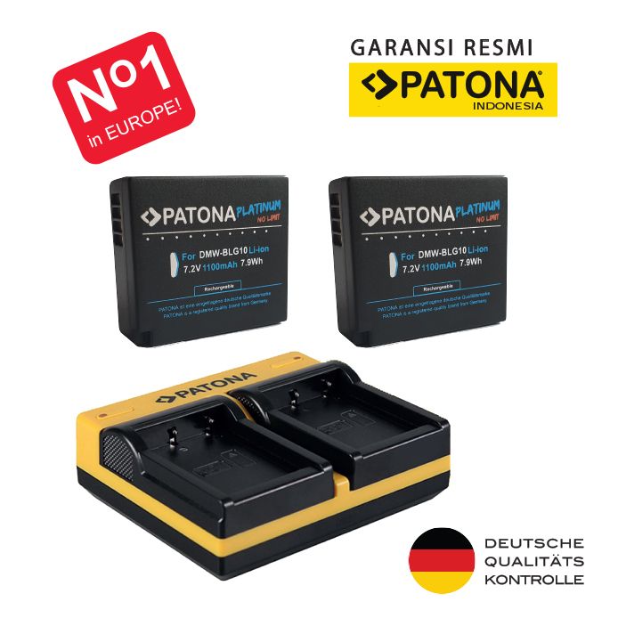 PATONA Battery & Charger for Leica BP-DC15 DC15 BPDC15 Baterai Leica C-Lux CLux D-Lux DLux Typ 109