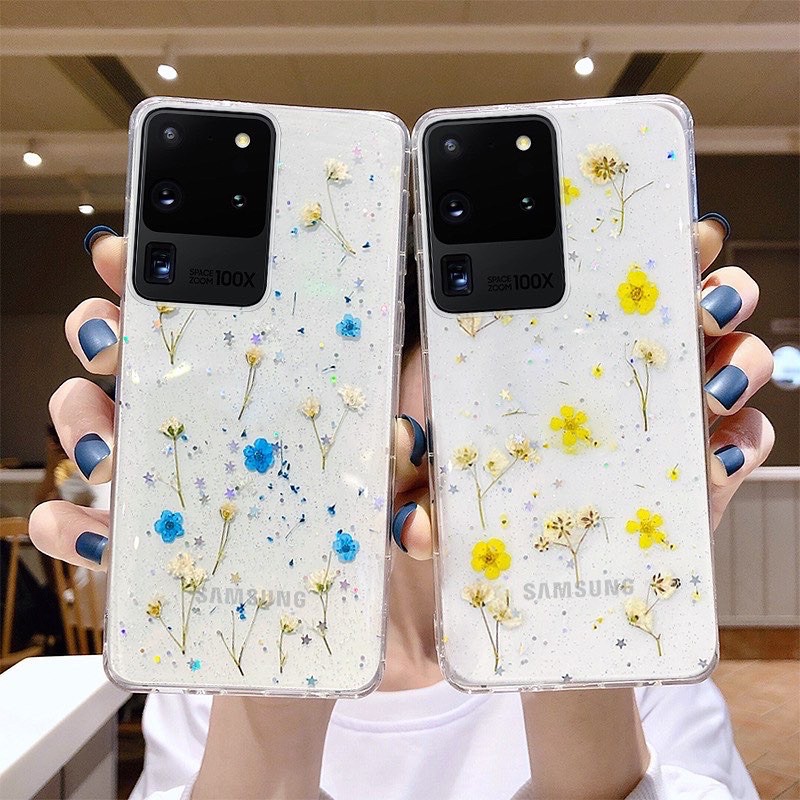 Dried Flower Case ALL PHONE TYPES! iPhone 16 16pro 16plus 16promax Oppo Vivo Xiaomi Samsung Realme 12 S21 S20 S10 plus ultra