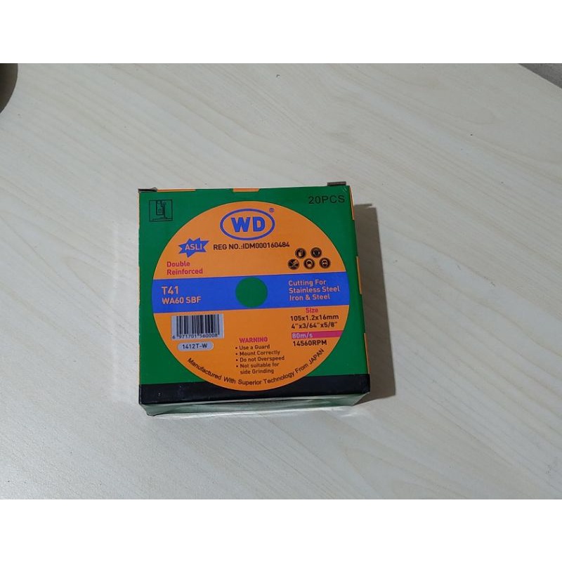 BATU POTONG WD 4 Inch 105 X 1.2 X 16 mm T41 WA60 SBF