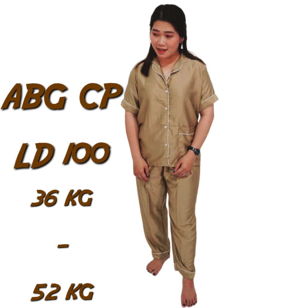 BAJU TIDUR REMAJA COWOK CEWEK ABG/PIYAMA LENGAN PENDEK SET CELANA PANJANG LD 100