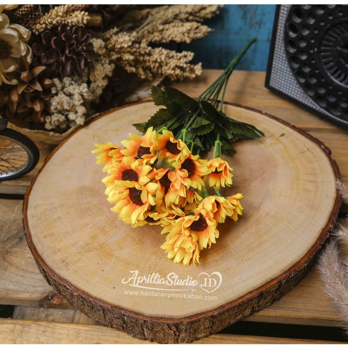 BUNGA PLASTIK | BUNGA ARTIFICIAL MINI SUN FLOWER