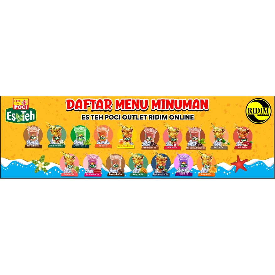 

Stiker Vinyl Print UV ukuran 100x30 (tanpa laminasi)