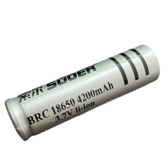 BATERAI RECHARGE 18650 4200mAh 3.7Volt li-ion merk SUOER