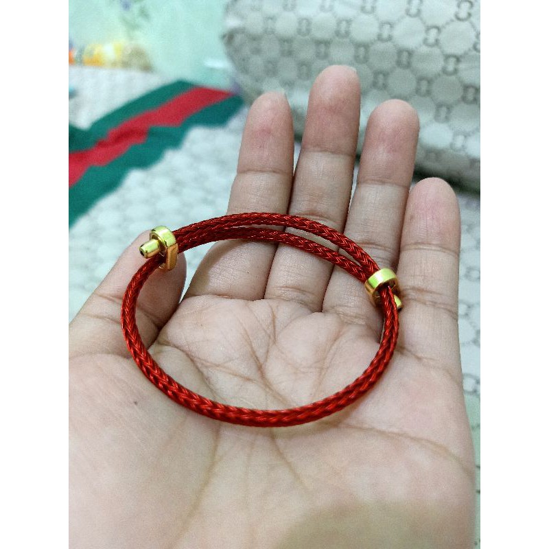 (Free 4karet u/warna hitam&amp;merah) gelang ongsrot dewasa/gelang tali kawat anti air/gelang kawat serut/gelang waterproof