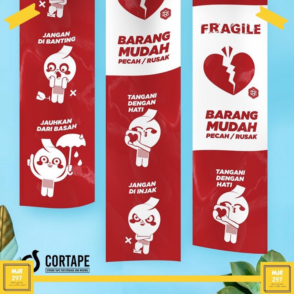 

LAKBAN FRAGILE | JANGAN DIBANTING | HANDLE WITH CARE | MASCOT LUCU