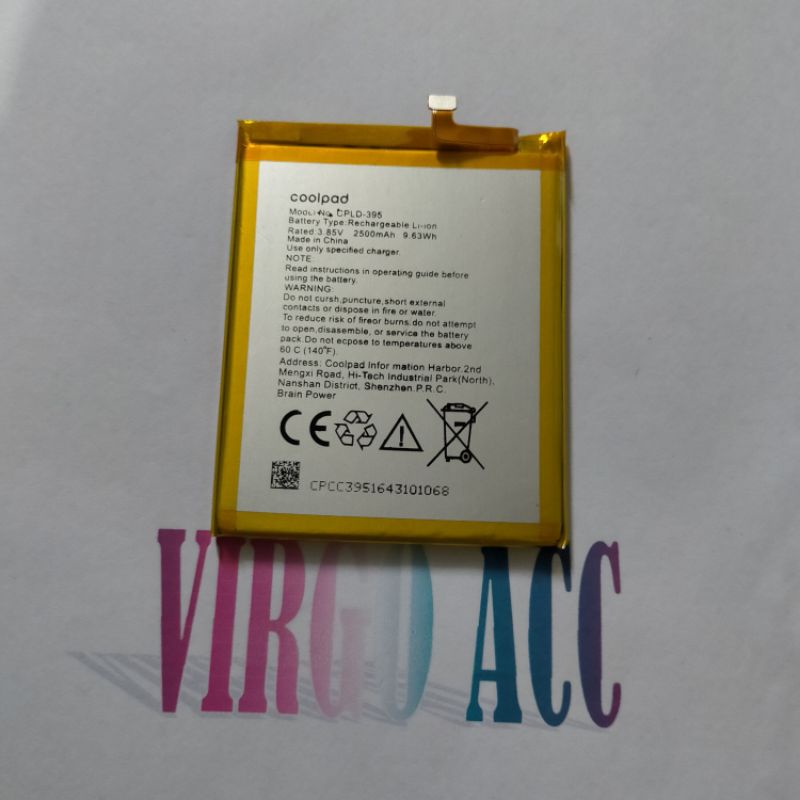 Baterai Batre Battery Coolpad Max Lite R108 CPLD-395 CPLD395 Original Battery Hp