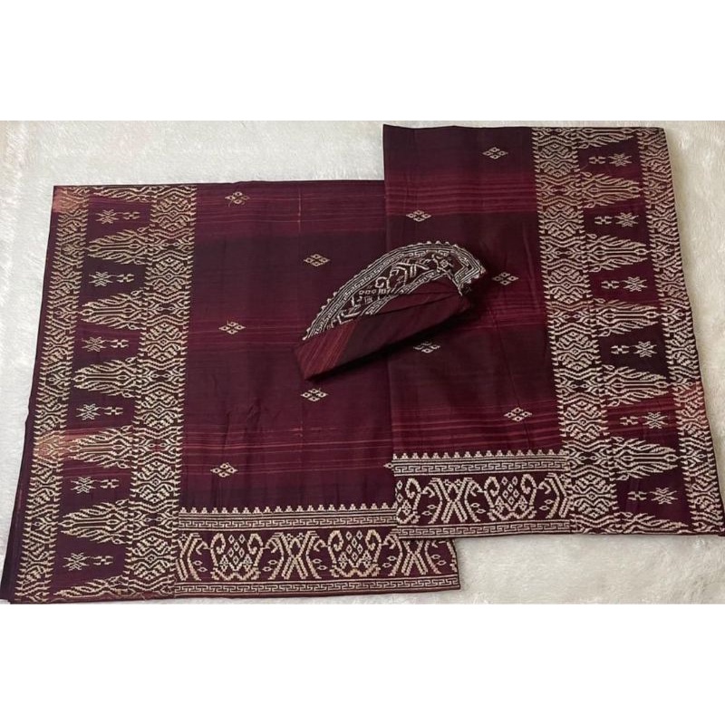 Set Couple Endek Bordir mewah bagus Bali murah/ Kamen Saput udeng