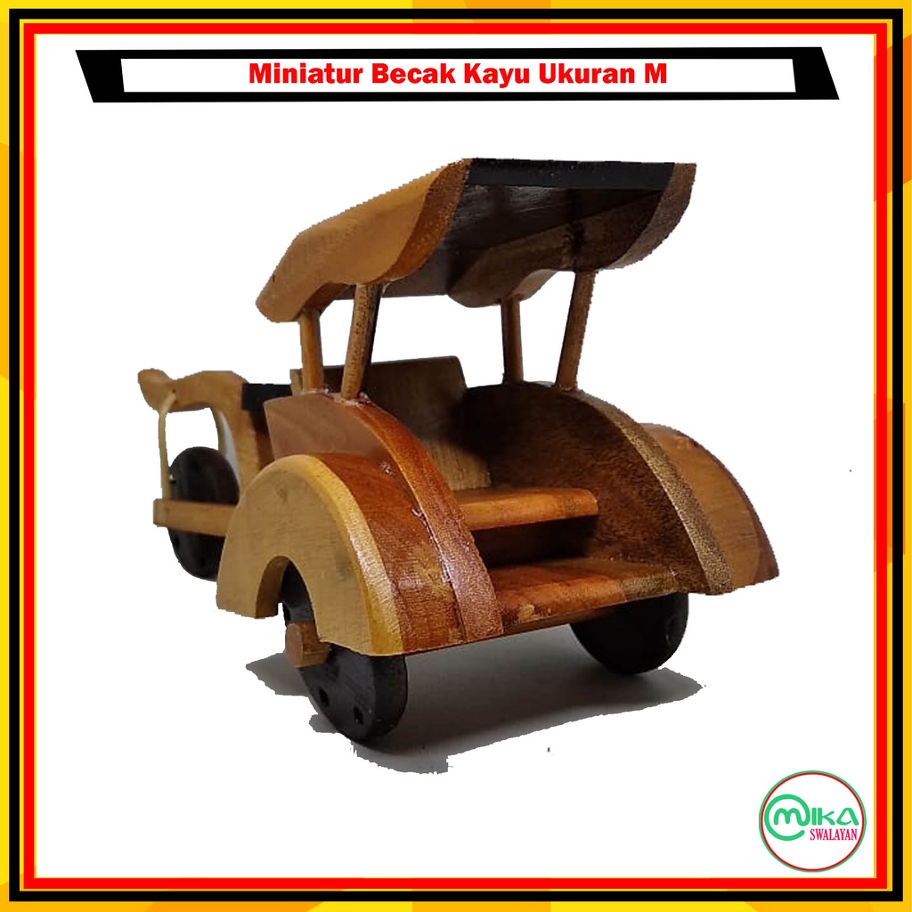 Miniatur Becak Jawa | MIniatur Becak Kayu