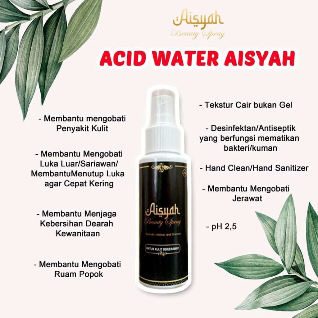 

ZAM ZAM WATER DAN SAFRON AISYAH BEAUTY SPARY ACID