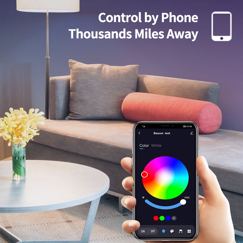 TUYA Smart LIGHT BULB RGB+CCT 10W Bluetooth Wireless Home Automation (Lampu Tidur Kekinian)