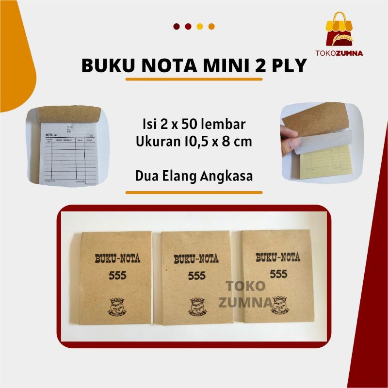 

Nota Kontan 2 ply / Buku Nota 2 ply Dua Elang Angkasa / Buku Nota 555