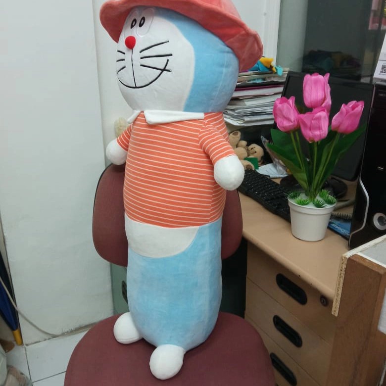 Guling Doraemon Topi Size 83cm/BantalGuling/Kucing/TopiDoraemon