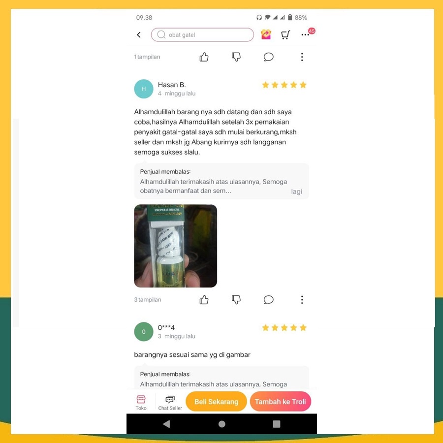 1 OBAT SALEP EKSIM, GATEL, KORENG, BOROK KARENA BAKTERI, BOROK DI SELANGKANGAN, BOROK DI KEPALA, OBAT BUDUG OLES ALAMI, OBAT BUDUG DI KAKI, OBAT PENGHILANG BEKAS KORENG - PROPOLIS SM BRAZIL 6 ML-3