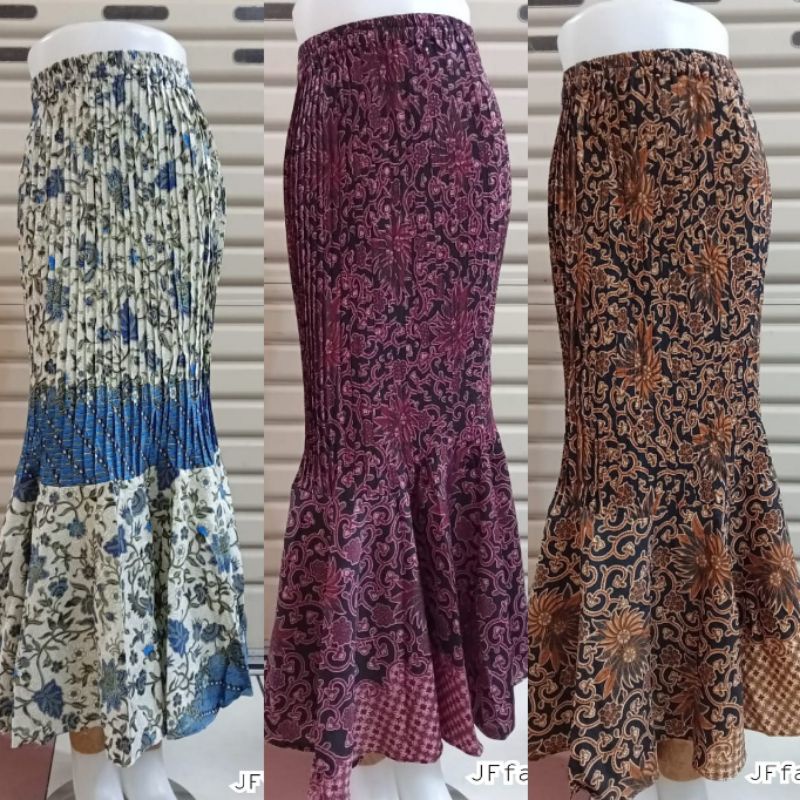 Rok Duyung Plisket Foil Original Butik