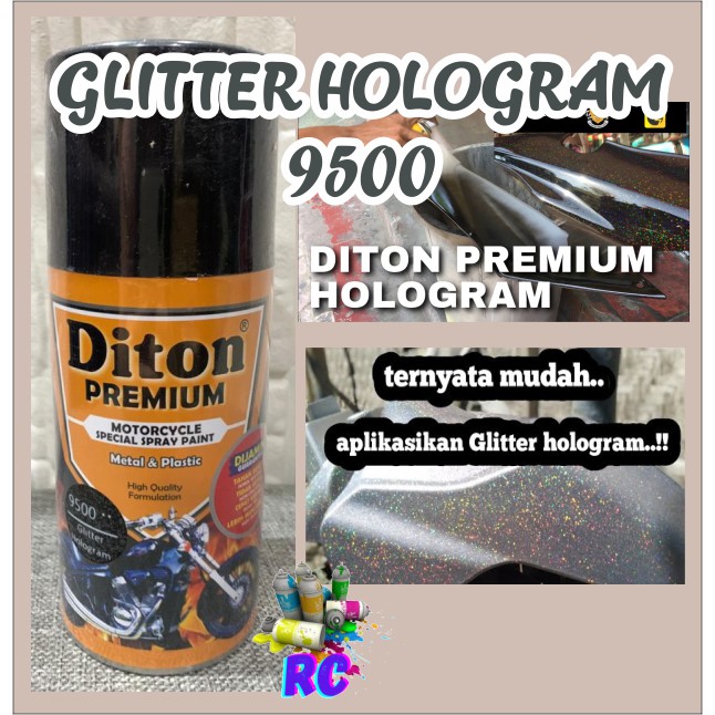 Cat Pilox Diton Premium Clear Glitter Hologram 300cc 9500 Sparkle Pylox
