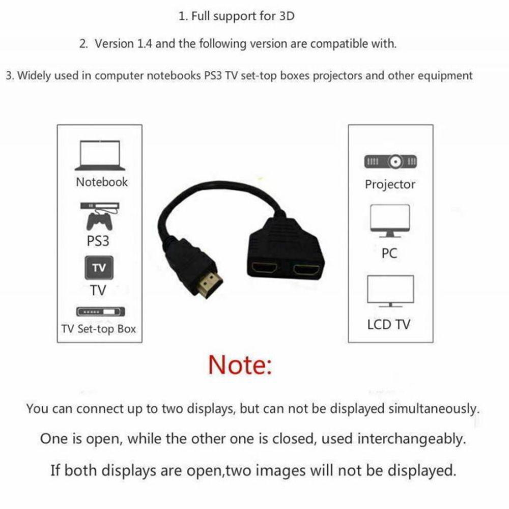 TOP Hd-mi Distributor Compatible Splitter Multimedia Devices Adapter Konverter Kabel