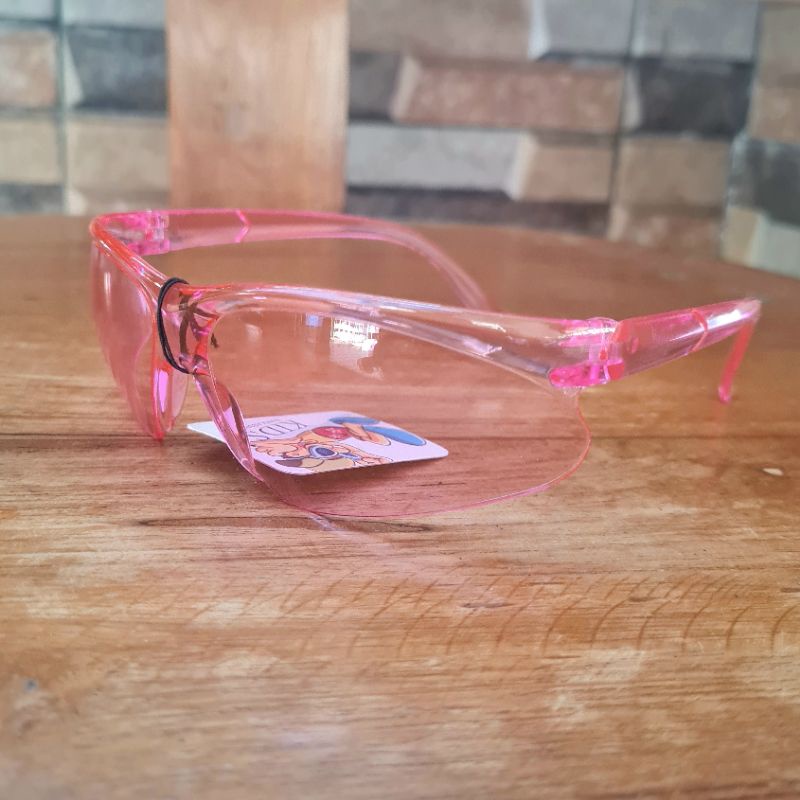 KACAMATA ANAK GAYA SPORT / Kacamata Safety , Olahraga , Outdor & Bersepeda Anak Cewe Cowo-Pink Type 2