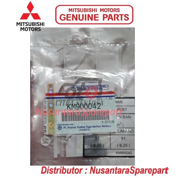 STIKER LABEL UKURAN BAN MITSUBISHI L300 ORIGINAL KM900042