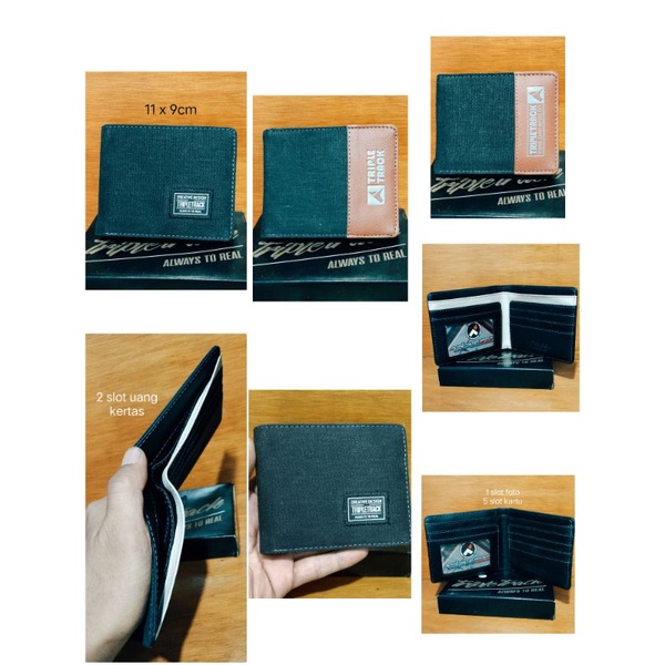 dompet bahan kanvas  dompet distro Tripletrack