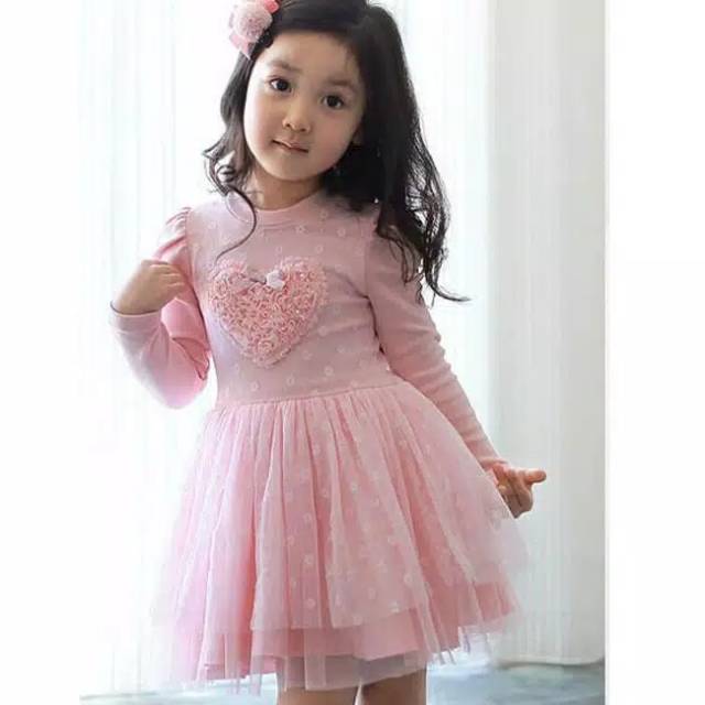 Dress Anak Pink Love Import