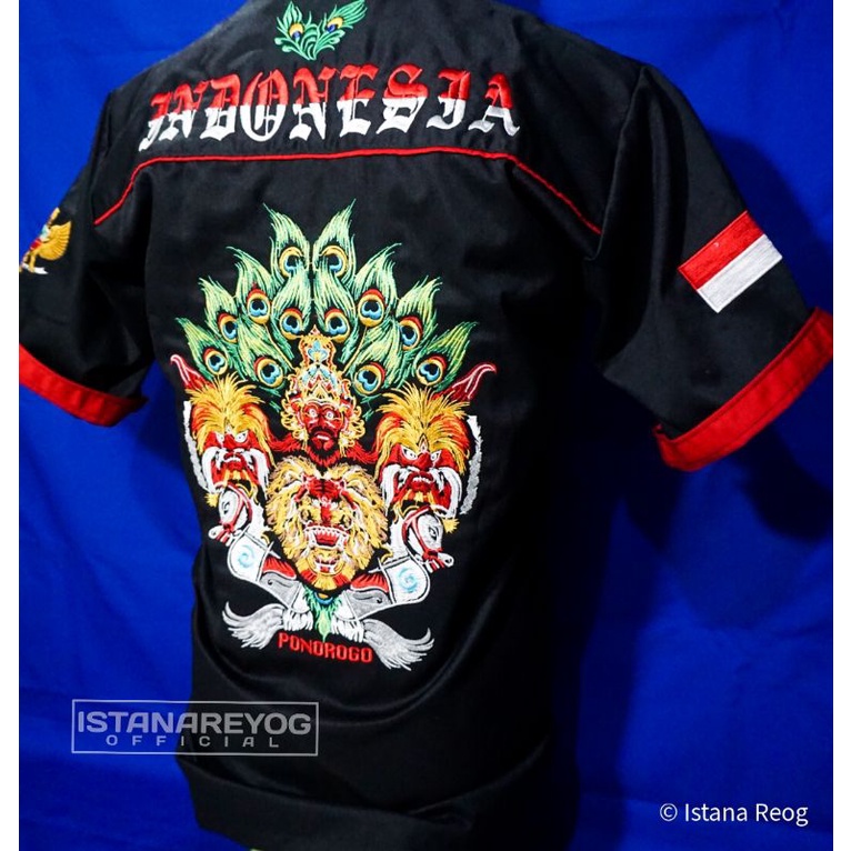 HEM REOG ANTI BAU MENYERAP KERINGAT / KEMEJA REOG / PENADON BORDIR / BAJU BORDIR REOG / BORDIR REOG