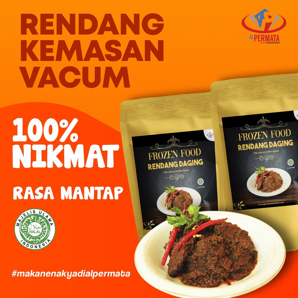 

Rendang Daging Sapi Lauk Siap Saji Makanan Instan Makanan Beku Makanan Beku Olahan Alpermata Nusantara 250 Gram