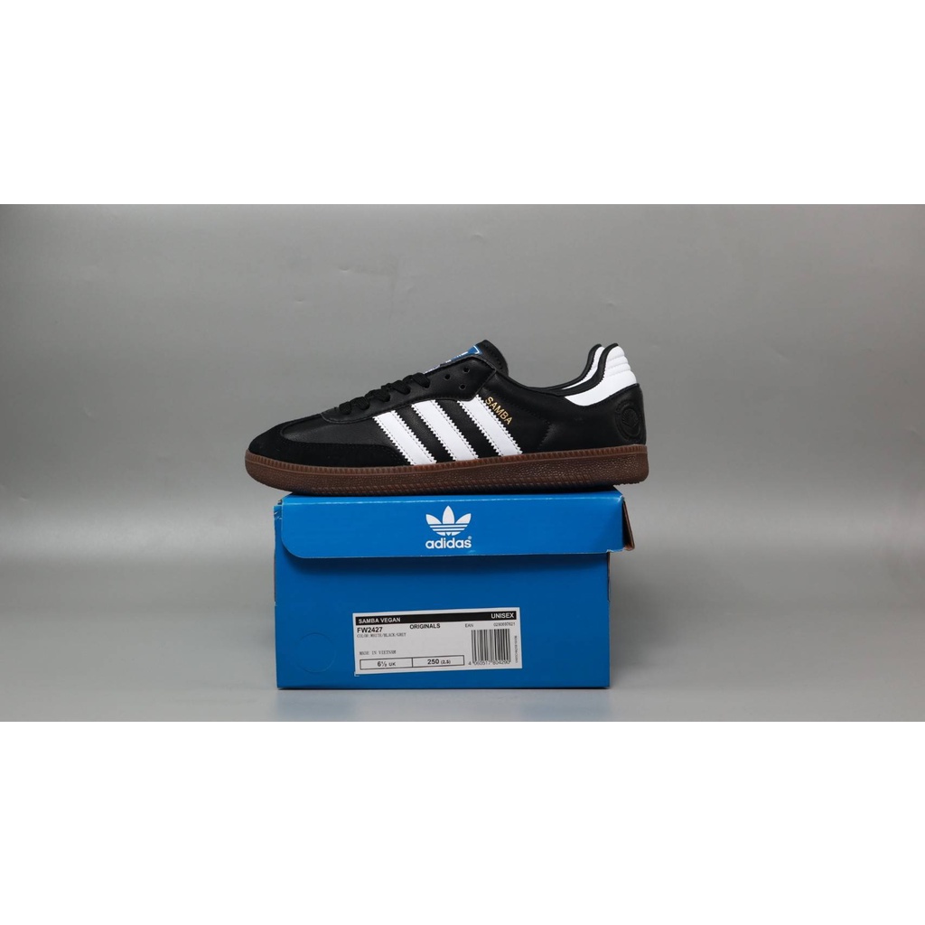 SEPATU ADIDAS SAMBA VEGAN CORE BLACK GUM BNIB ORIGINAL VIETNAM GRATIS ONGKIR KAOS KAKI STICKER SYNDR