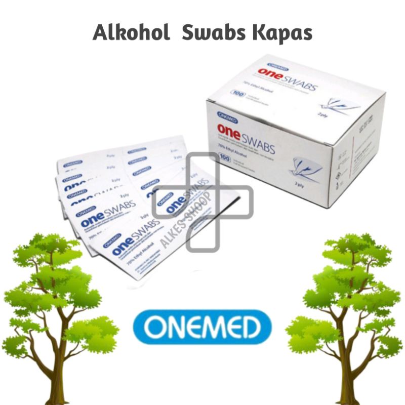 One Swab Tisu Medis Steril Mengandung Alkohol 2ply 100pcs