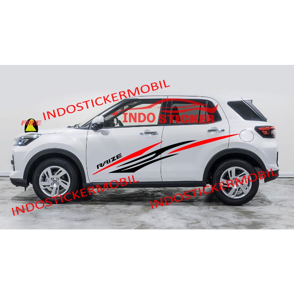 STICKER STIKER MOBIL RAIZE CUTTING STICKER MOBIL TOYOTA RAIZE GR RACING SPORT