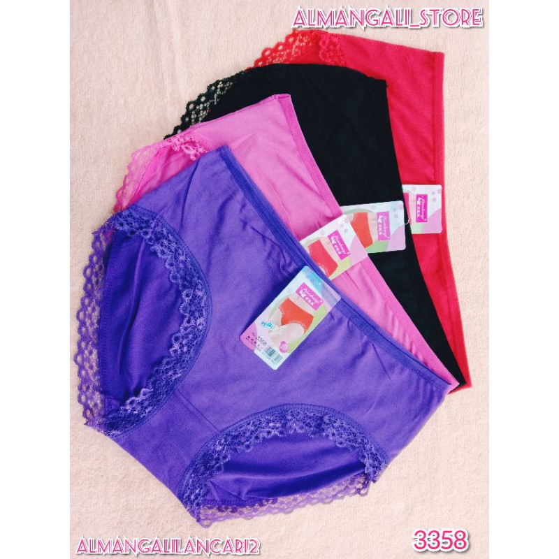 (( 6pcs )) Celana Dalam Wanita Renda | CD. Hongkong 3358 | By Miaokaiqi