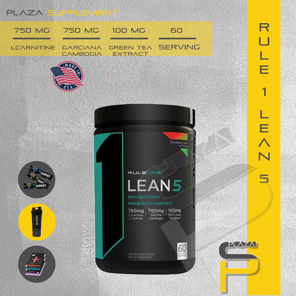 Jual Rule 1 Lean 5 60serv ( Non Stimulant Fat Burn / Pembakar Lemak Non