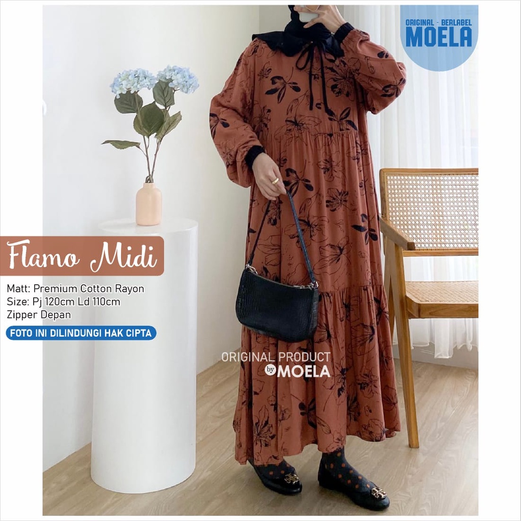 FLAMO MIDI | MIDI MOELA | KOREAN DRESS | KOREAN MIDI DRESS
