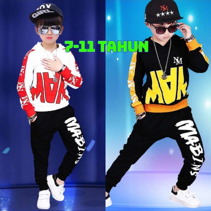 BAJU ANAK KOREA UMUR 7 8 9 10 11 SET STELAN SETELAN LAKI COWOK PRIA MURAH STELAN NM SS