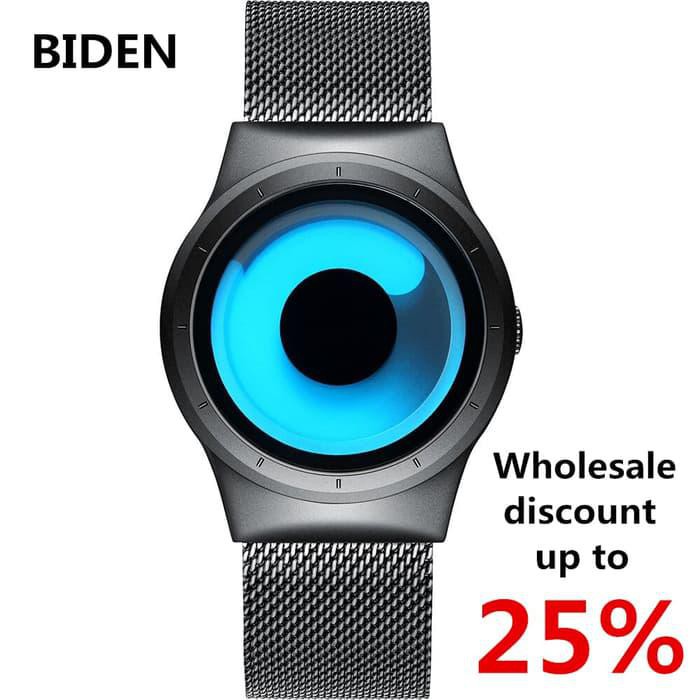 Promo Jam Tangan Pria Wanita Biden Bisnis Kemewahan - Biru Muda Promo
