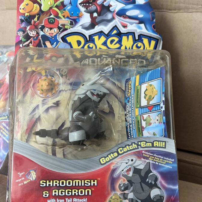 Hasbro 2003 Pokemon SHROOMISH & AGGRON - BACA KETERANGAN